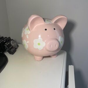 Pink piggy bank